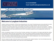 Tablet Screenshot of langhamindustries.com